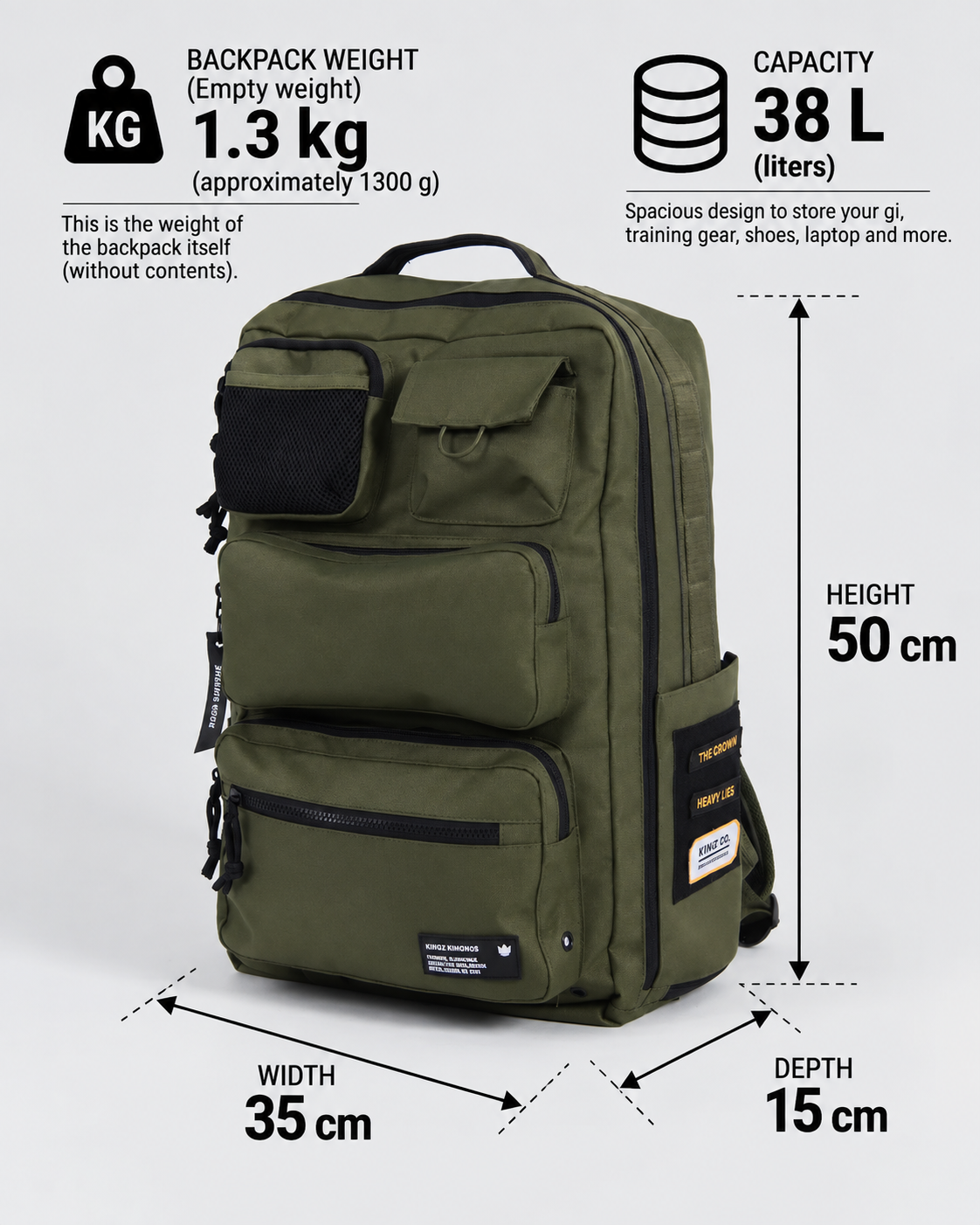 KINGZ TACTICAL BACKPACK-GREEN