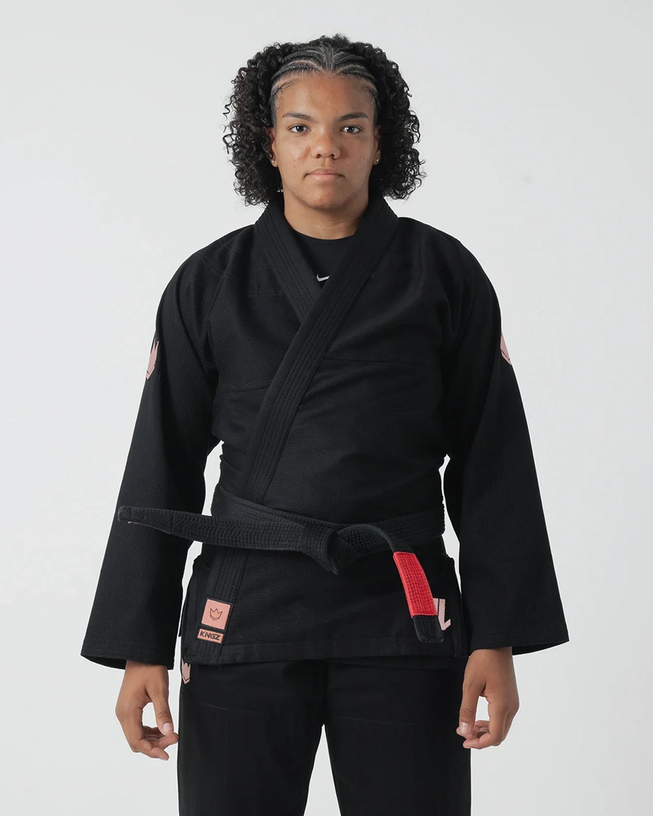 The ONE Womens Jiu Jitsu Gi - Black/Rose Gold - FREE White Belt-白帯付き 返品/交換できません